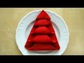 Servietten falten: Weihnachten - Tanne - Tischdeko Weihnachten - Origami mit Servietten - DIY