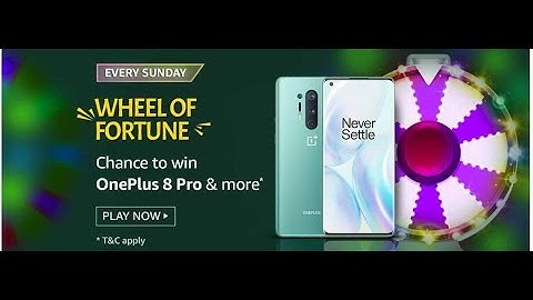 Amazon 14th March 2021 Wheel Of Fortune Quiz Answers: Spin And Win Multiple Prizes