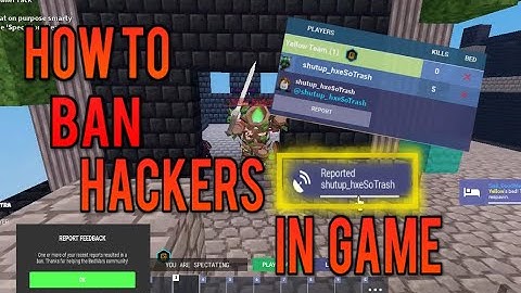 How to report and ban hackers in game Roblox Bedwars Tutorial!