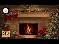 🔥 Christmas Fireplace 4K - Crackling Fire - Christmas Ambience