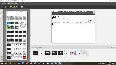 Evaluating Numeric Derivatives on a TI-84