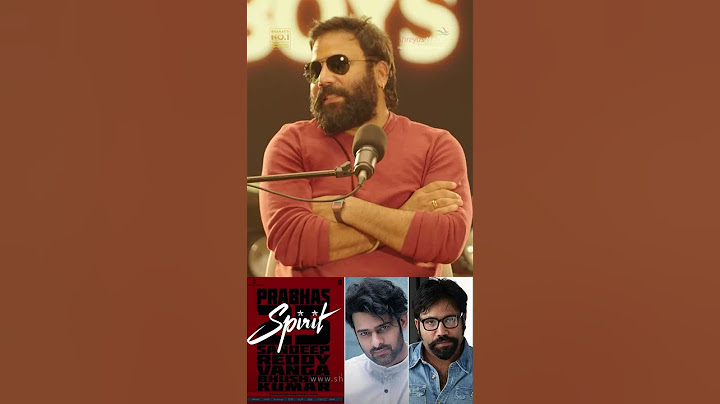 Sandeep Reddy Vanga About Spirit | Prabhas | Spirit | Shreyas Media