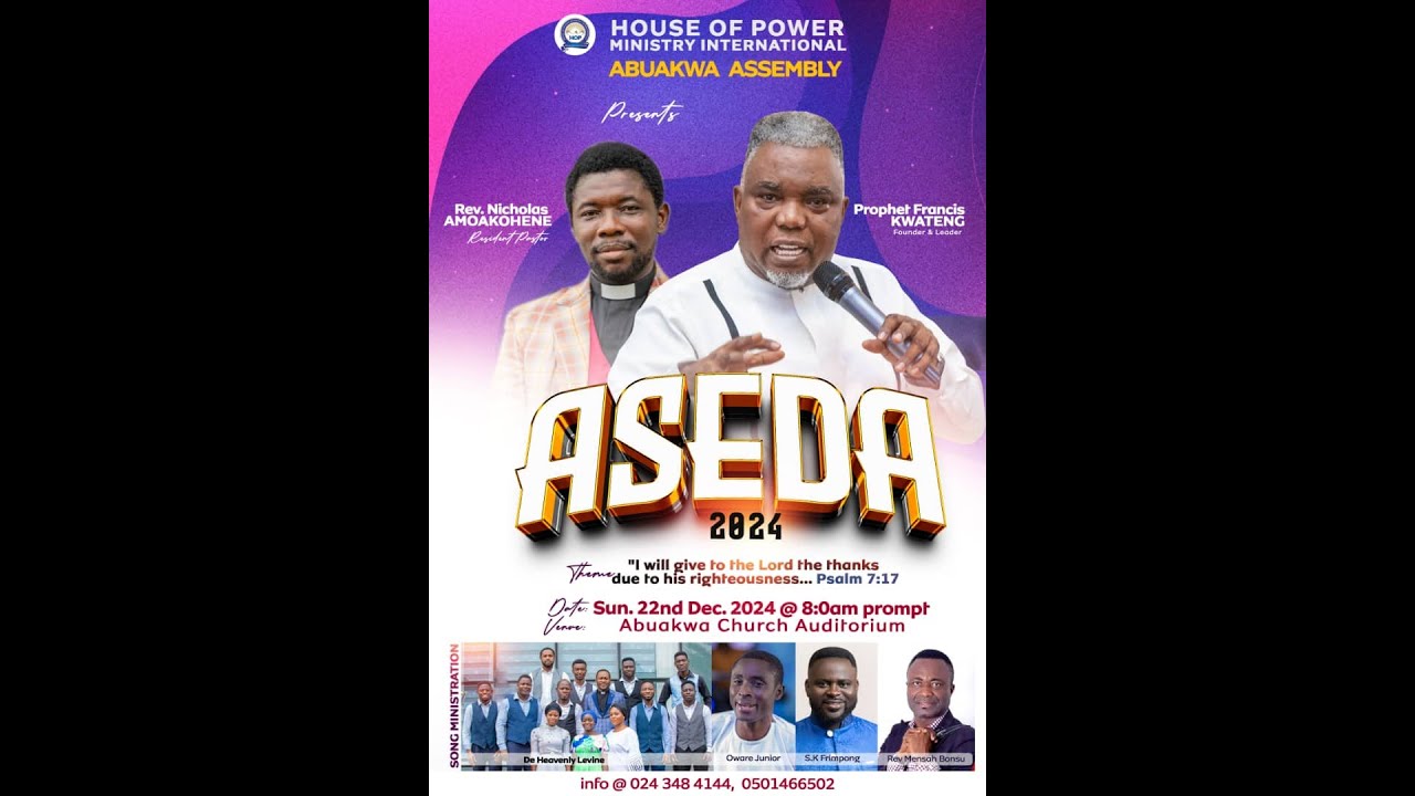 ASEDA 2024 @ HOP-ABUKWA CHURCH AUDITORIUM - YouTube