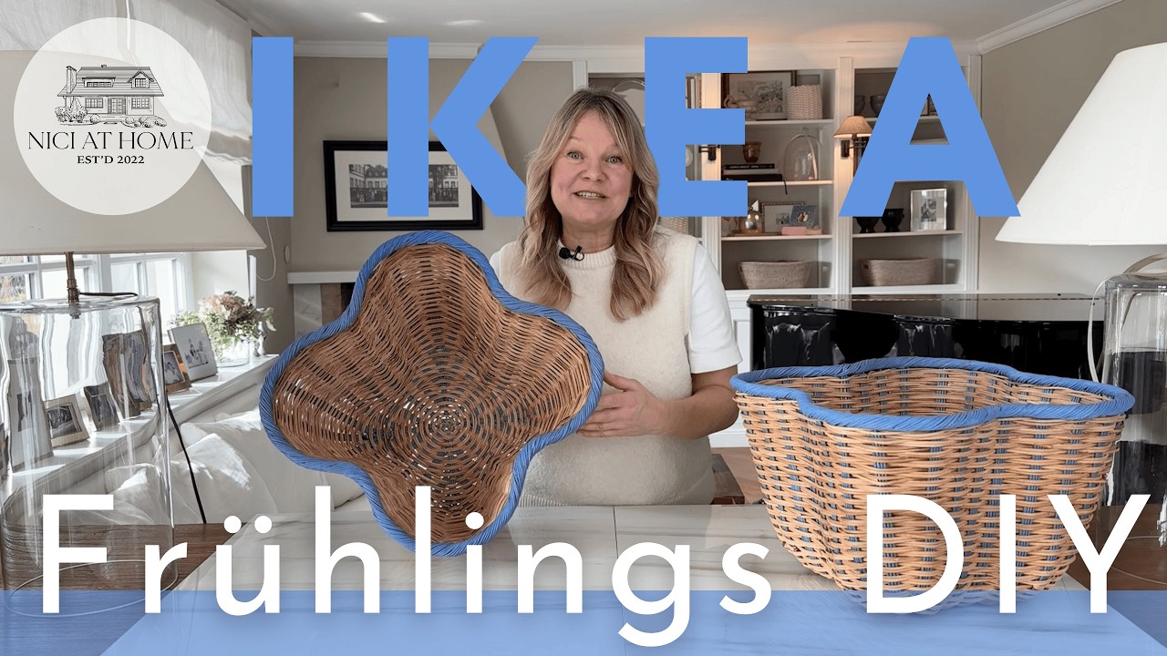 Schöne Deko mit Frühblühern mit neuen IKEA Körben- Frühlingszauber für draußen