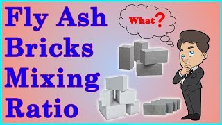 Fly Ash Bricks Mixing Ratio | Raw Material Of Fly Ash Bricks | Proportion Of Fly Ash Bricks |