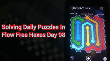 Solving Daily Puzzles In Flow Free Hexes Day 98