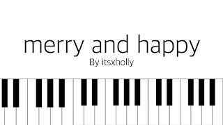 merry & happy // twice // piano tutorial
