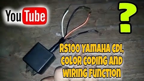 RS100 Yamaha, CDI color coding and wiring function