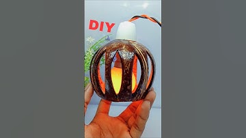 Easy LAMP with coconut shell craft ideas #shortsfeed #shorts #youtubeshorts #viralvideo #music #diy