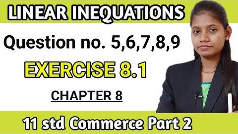 Exercise 8.1 class 11th maths part 2 commerce | linear equation maharashtra state board