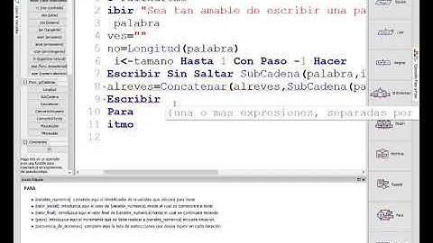 Palíndromos PSEINT TIC 2 Bachillerato IES Monterroso