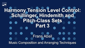 Harmony Tension Level Control:  Schillinger, Hindemith and Pitch-Class Sets Pt 3