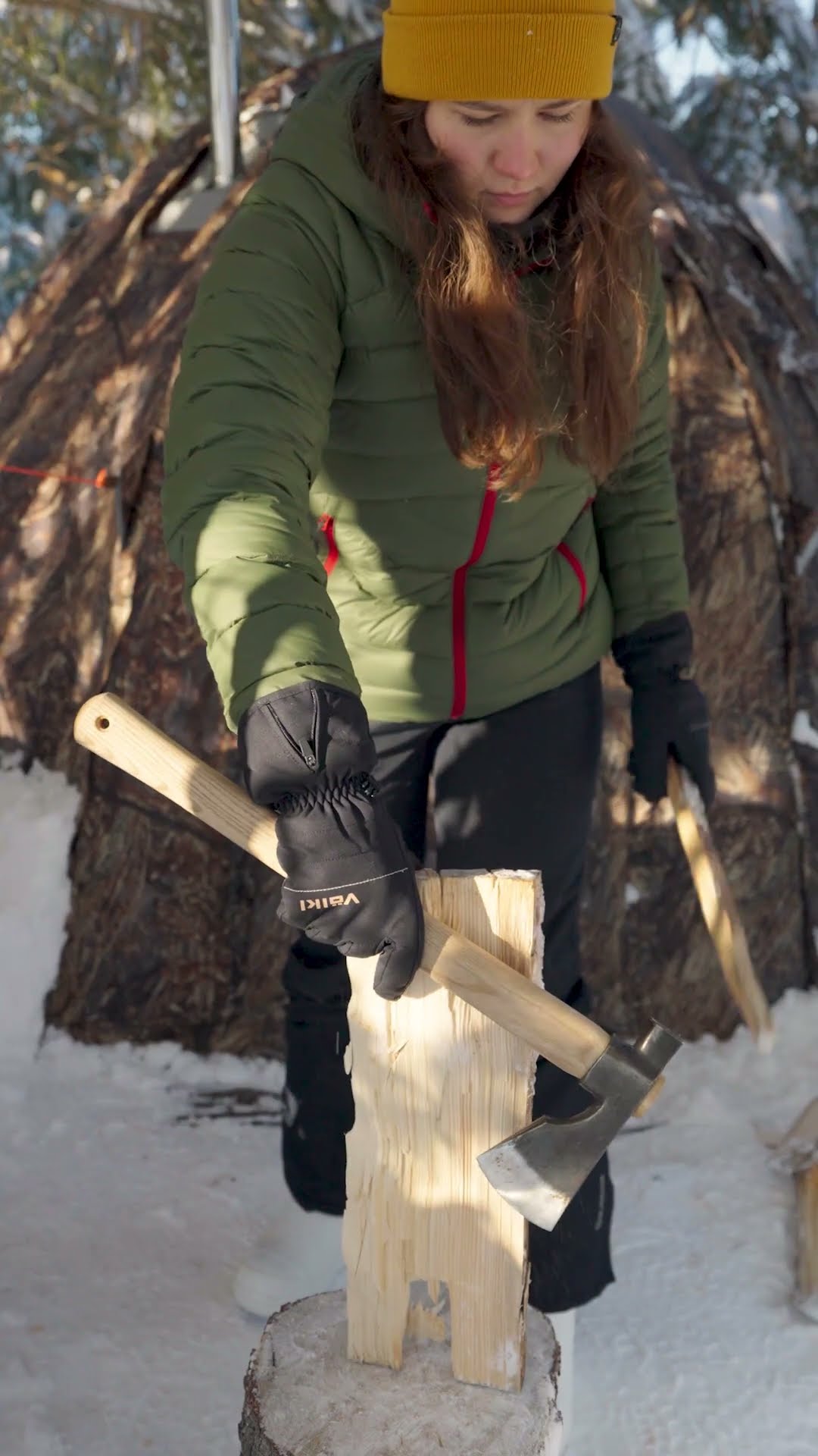 Battle AX skills #camping #survival #bushcraft #outdoors #lifehack