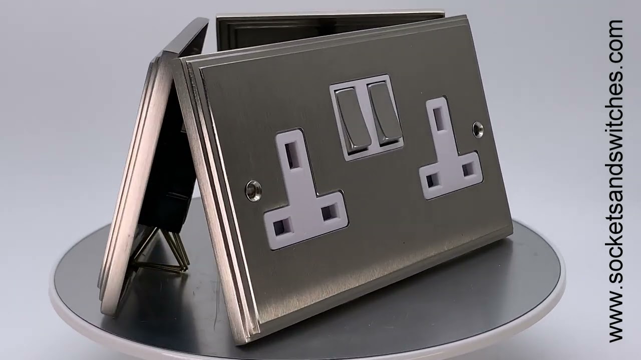 Art Deco Supreme Satin Nickel Sockets and Switches