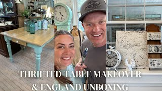 Thrifted Table Makeover & England Unboxing Day in the life Reselling