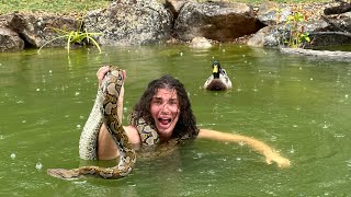 Saving My Duck from a 14 Foot Snake (I Died)