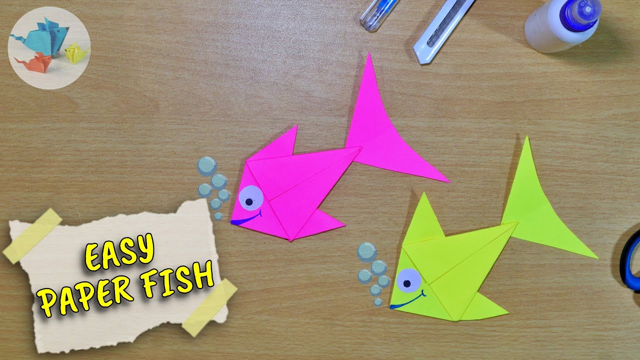 paper fish easy origami fish how to make paper fish YouTube