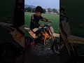 Kids riding scrembler