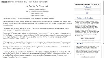 Do Not Be Distracted! | Codeforces Round #719 (Div. 3) | Easy Question 😍