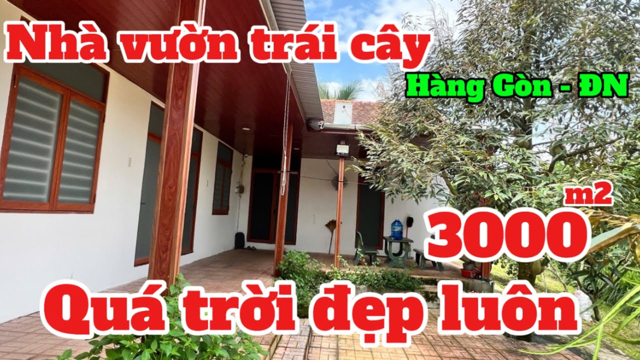 Nhà đất đồng nai, Nhà vườn trái cây cực đẹp 3sào Hàng Gòn - ĐN