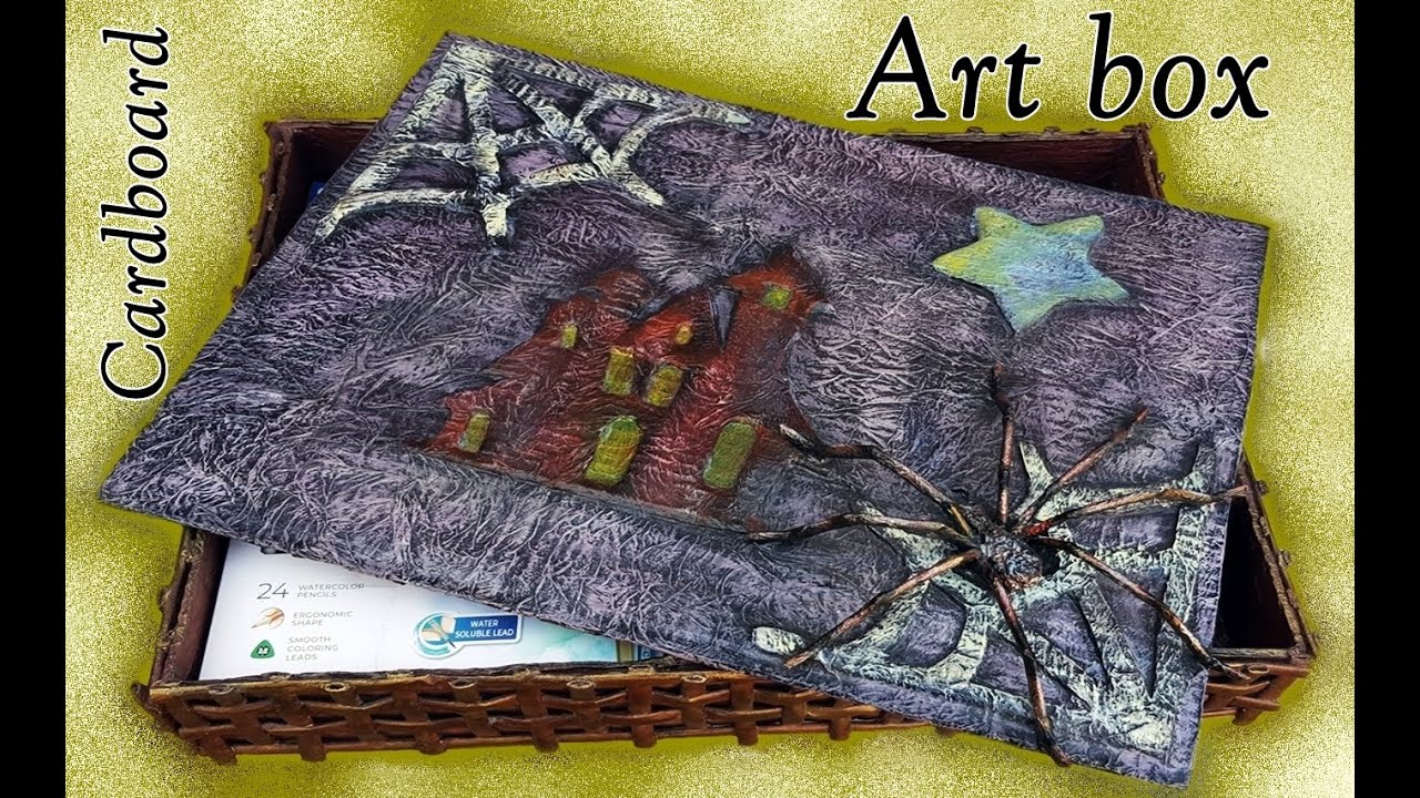 DIY Spooky Gift/Storage Box 🕷️ | Large Storage with Compartments & 3D Spider