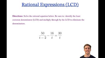 Math Algebra: Solving Rational Expressions Using Least Common Denominator Part1 (Linear Math Tricks)