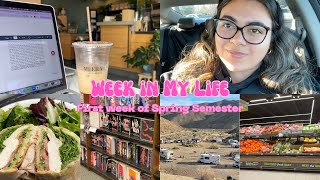 First Week of Spring Semester Vlog | Coffee Shops, Barnes & Noble, Studying + More!