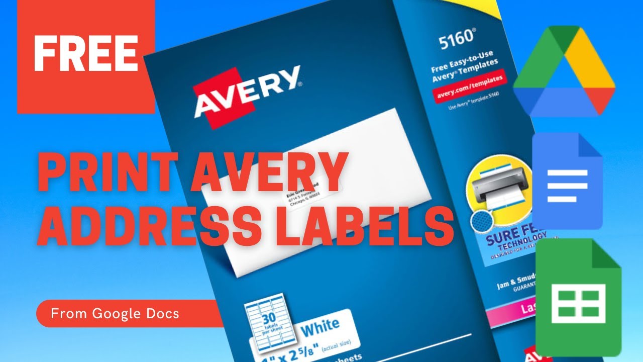 FREE Avery Address Labels From Google Docs Sheets YouTube