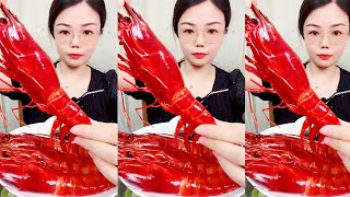 ASMR MUKBANG | Red Shrimp | Shrimp Brain | Seafood | show Eating yummy