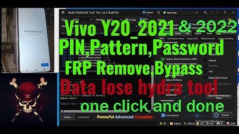 How To Remove FRP On Vivo Y20 V2043_21 With New Hydra Dongle