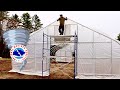 Preparing to INSTALL GREENHOUSE  Plastic, then a TORNADO Warning