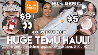 HUGE TEMU HAUL 2023 | BEAUTY + KITCHEN ITEMS + FASHION + JEWELRY + MORE