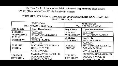 ap inter supply dates 2023 | ap intermediate supplementary exams schedule | ap inter recounting