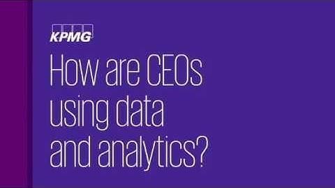 How are CEOs using data and analytics?