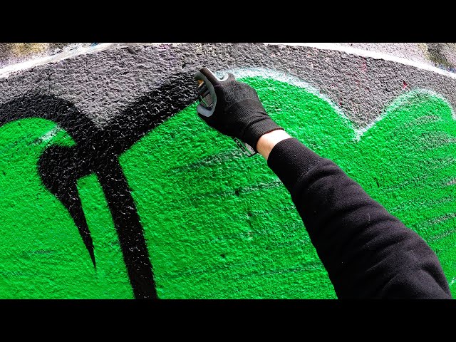 Graffiti - Tesh | Throw Up Bombing FAT CAP | GoPro [4K] class=
