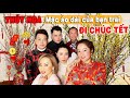 Thuý Nga mặc áo dài của bạn trai đi chúc Tết.