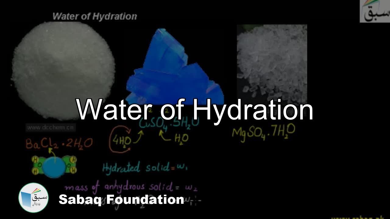 Water of Hydration, Chemistry Lecture Sabaq.pk YouTube