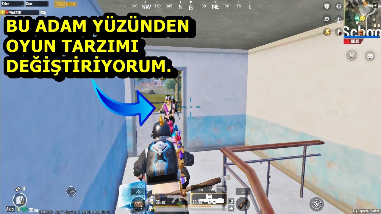 BU ADAM YÜZÜNDEN OYUN TARZIMI DEĞİŞTİRİYORUM ! BATUR GAME SOLO SQUAD PUBG MOBİLE