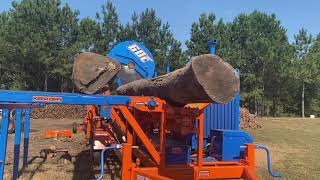 Eastonmade 60c Processing large diameter logs into firewood