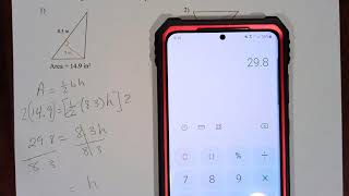 Area of a Triangle Working Backwards