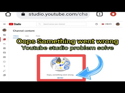 fix Oops,somthing went wrong youtube studio chrome browser in android problem solved 2022