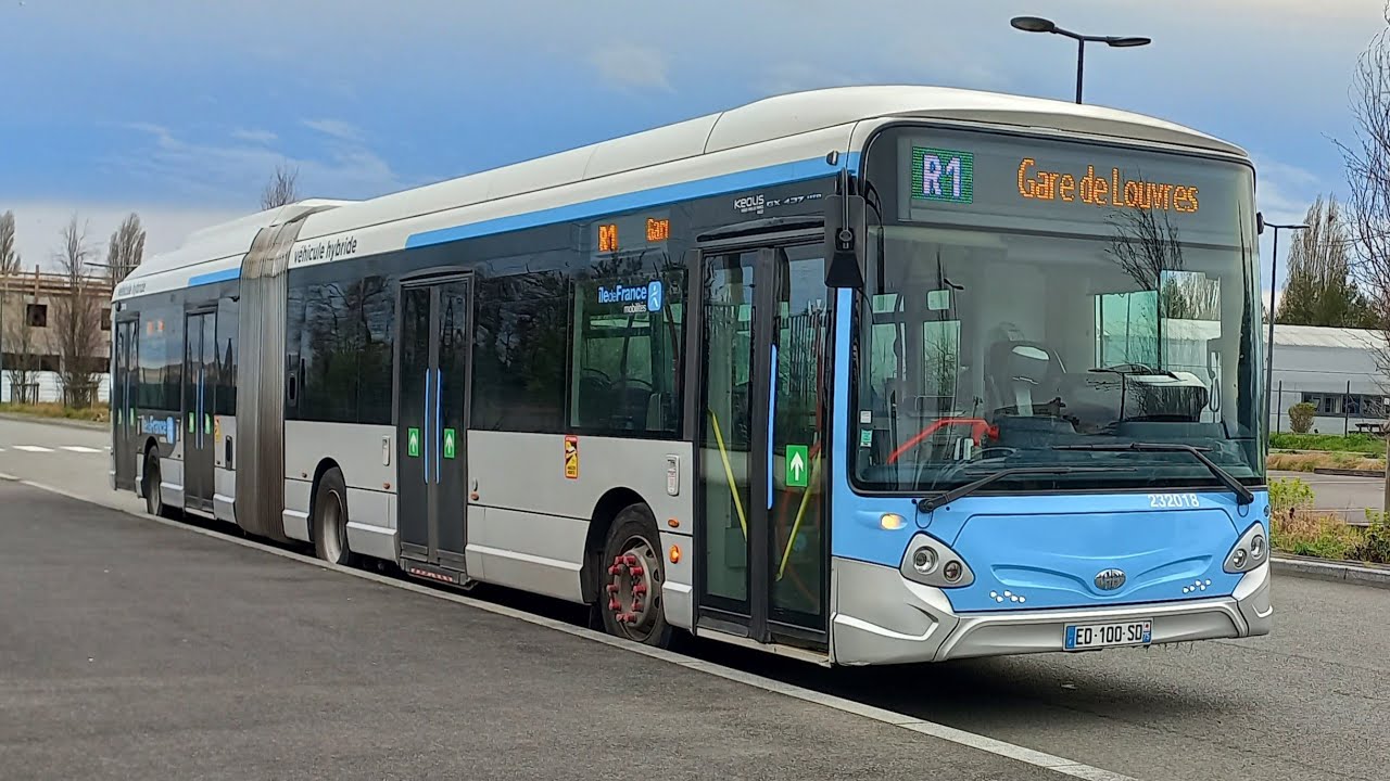 (FHD) Voyage entre Gare de Louvres et Place du 19 Mars 1962 sur la R1 à bord d'un GX437 hybride