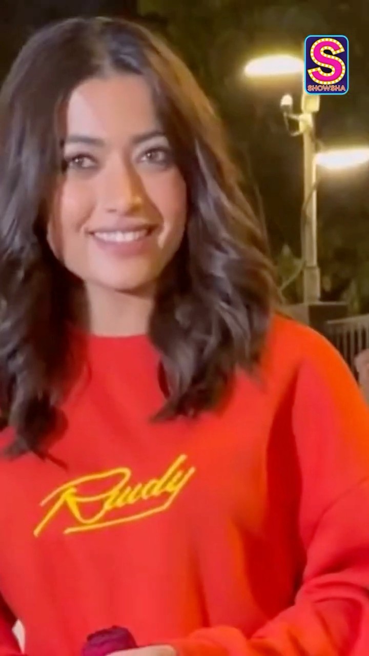 Rashmika Mandanna  Spotted At The Airport In Red sweatshirt, Keeping It Effortlessly Cool! | N18S