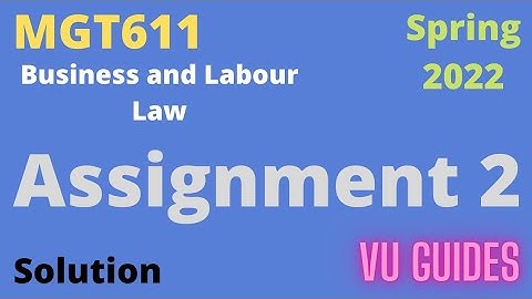 MGT611 Assignment  Solution Spring 2022 / MGT611 Assignment solution 2022 #vu #assignment #mgt611