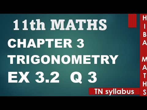 11th maths chapter 3 exercise 3.2 question 3 TN syllabus hiba maths