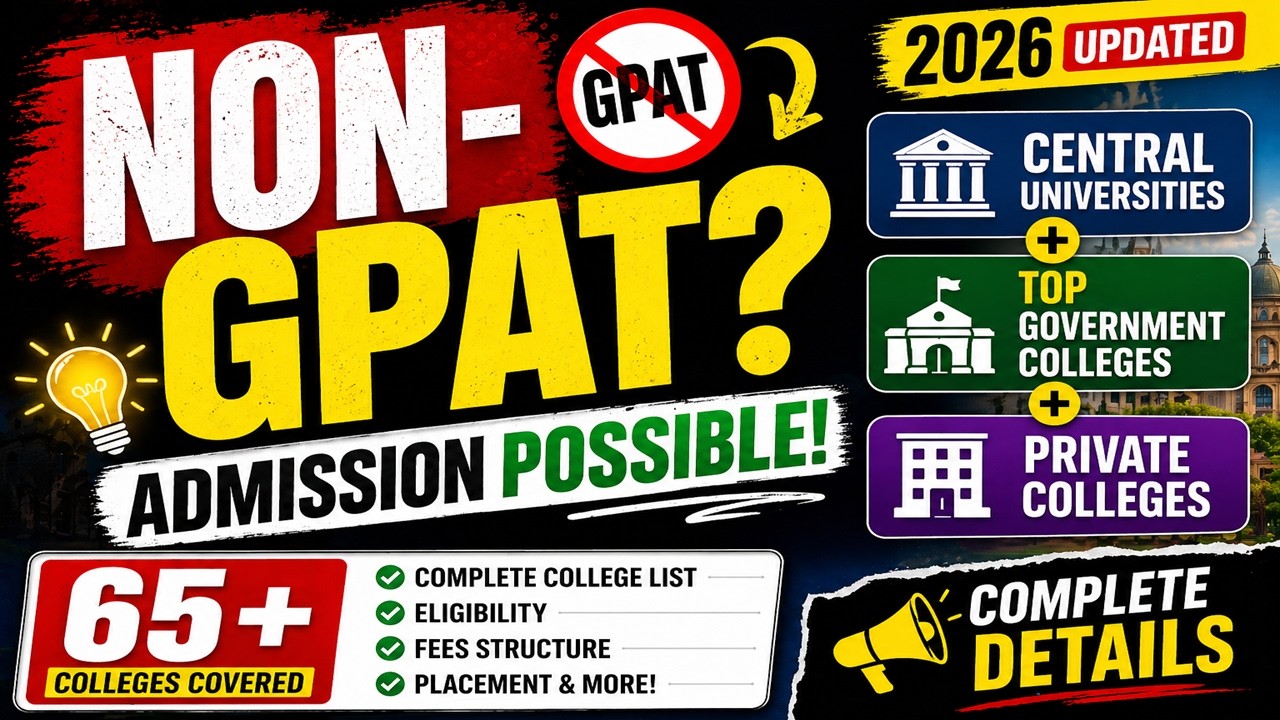 No GPAT? No Problem! ✅ 65+ M.Pharm Colleges (Govt + Pvt + Central) | 2026 Complete College List