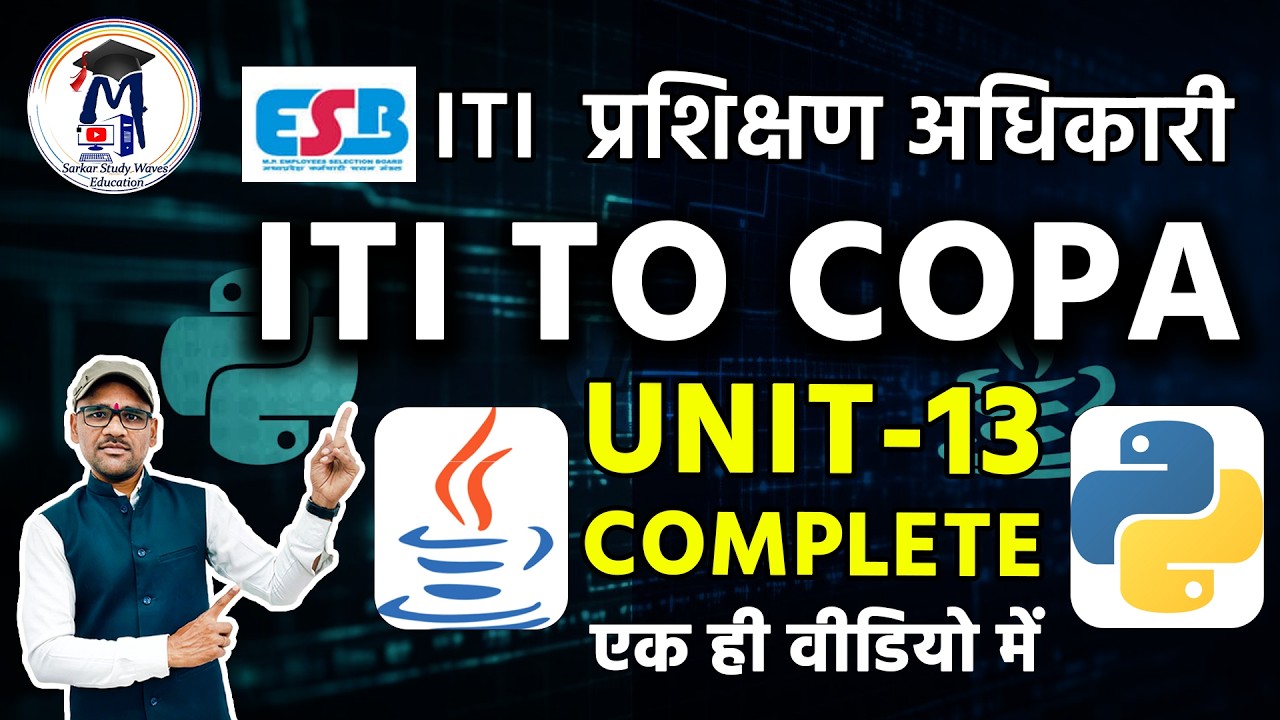 MP ITI TO COPA Unit-13 | Java & Python Programming Complete One Shot