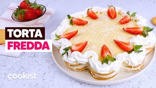 TORTA SENZA COTTURA con fragole e cioccolato bianco: pronta in 10 MINUTI! 🍓