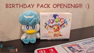 USING SOME BIRTHDAY LUCK! | Opening a Pokemon TCG: Prismatic Evolutions Elite Trainer Box!! :)