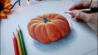 DRAWING A REALISTIC PUMPKIN 